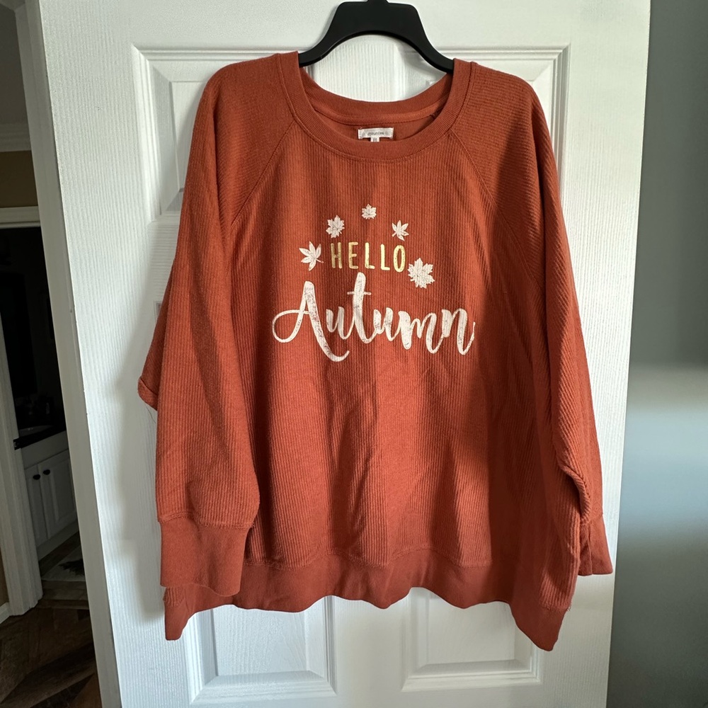 Maurices Hello Autumn Rust Sweater
